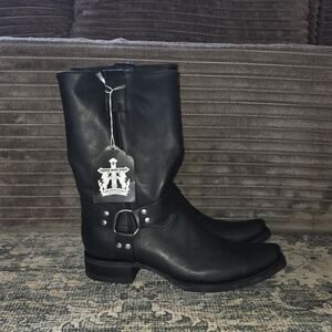 Black Leather Men's Boots